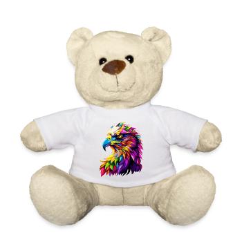 Eagle Pop Art Bright Colors Golden Eagle White-tailed Eagle - Teddy Bear - white - Front