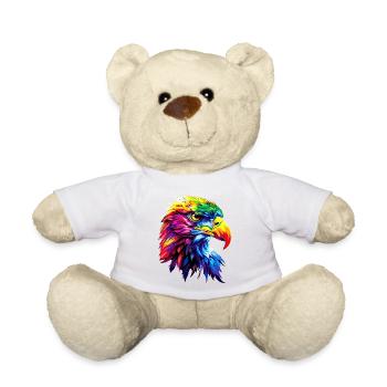 Eagle Pop Art Bright Colors Golden Eagle White-tailed Eagle - Teddy Bear - white - Front