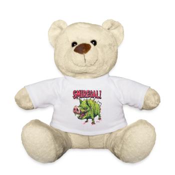 Drôle de cochon zombie : Je m’en fiche - Nounours - blanc - Devant