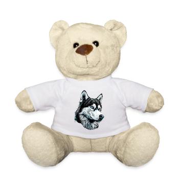 Husky Dogs Lover Dog Love Siberian Huskies - Teddy Bear - white - Front