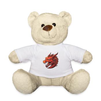 Cooler asiatischer chinesischer japanischer Drache - Teddy - Weiß - Vorne