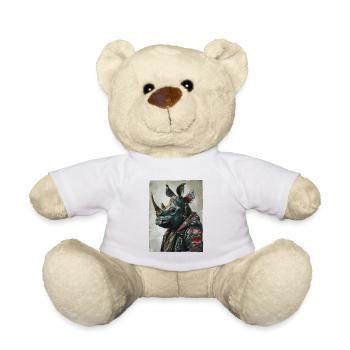Patriotischer Punk-Nashorn - Teddy - Weiß - Vorne