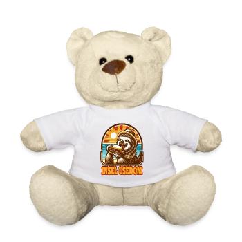 T-Shirt Usedom paresseux – Ostsee Streetwear Design - Nounours - blanc - Devant