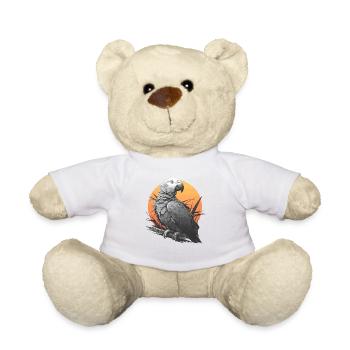 African grey parrots - Teddy Bear - white - Front