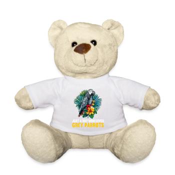 African grey parrots - Teddy Bear - white - Front