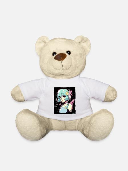 Coole Anime Sci-Fi-Cyborg-Mädchen - Teddy - Weiß