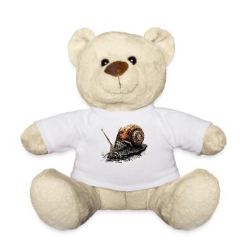 Schnecke Weinbergschnecke Schneckenhaus Schnecken - Teddy - Weiß - Vorne