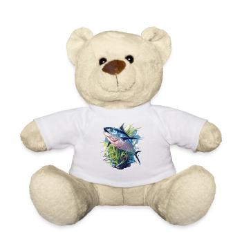 Tuna Thunfische Thunfisch - Teddy Bear - white - Front