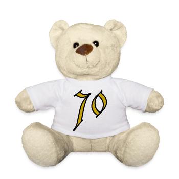 70. 70 JAHRE. 70. JAHRESTAG. 70-JÄHRIGES JUBILÄUM. - Teddy - Weiß - Vorne
