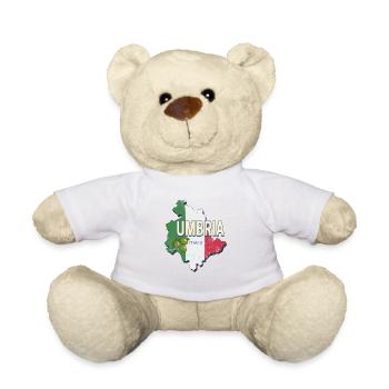 Umbria Italy Region Wall Map Vintage Souvenir - Teddy Bear - white - Front