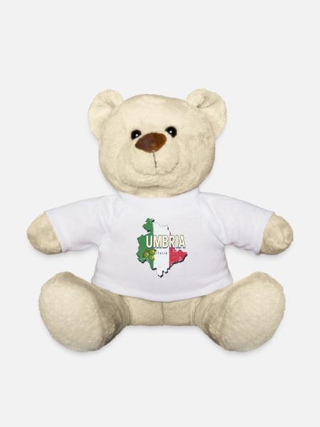 Umbrien Italien Region Landkarte Vintage Souvenir - Teddy - Weiß