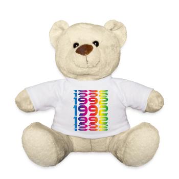 Born in 1992 Birth Year Gift - Teddy Bear - white - Front