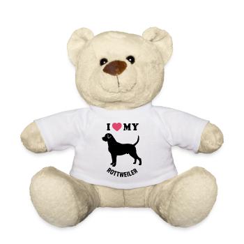 Ich liebe meinen Rottweiler - Teddy - Weiß - Vorne