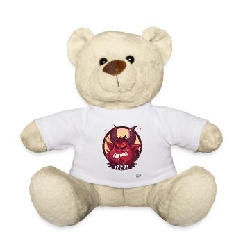 Müder und verschlafener schlafender Krampus - Teddy - Weiß - Vorne
