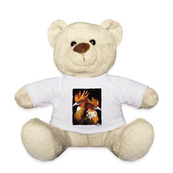 A Pair of Hoatzin Birds - Teddy Bear - white - Front