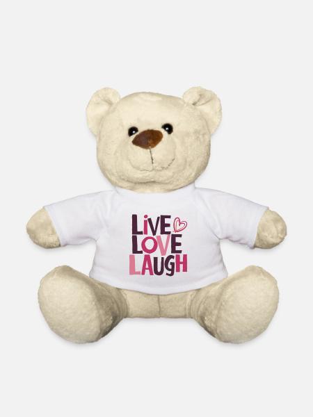 LIVE LOVE LAUGH - Teddy Bear - white