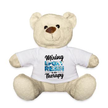 Funny epoxy resin saying - Teddy Bear - white - Front
