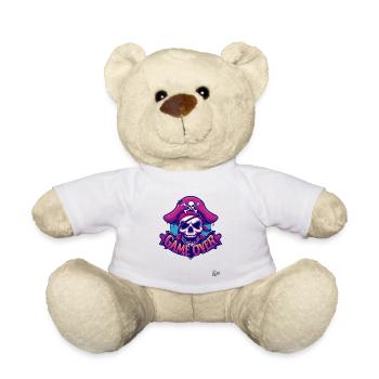 Skull Pirate: Game Over - Teddy Bear - white - Front