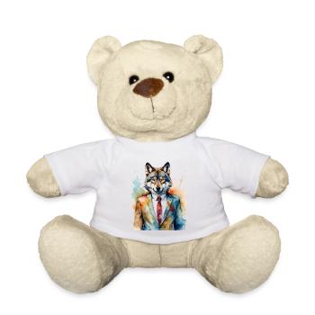 Costume de loup Imprimé de design animal coloré - Nounours - blanc - Devant