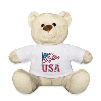 USA-Flagge - Teddy - Weiß - Vorne