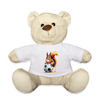 Squirrel Football Colorful Germany Design Print - Teddy Bear - white - Front