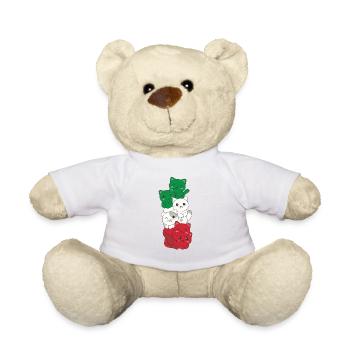 italian flag cat italian italy - Teddy Bear - white - Front