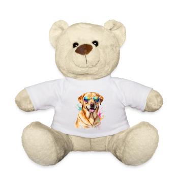Labrador Retriever Sonnenbrille Hund Design Print - Teddy - Weiß - Vorne