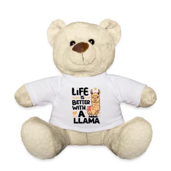 Life is Better With A Llama für Lama Liebhaber - Teddy - Weiß - Vorne