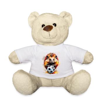 Hérisson Football Coloré Allemagne Animal Design Print - Nounours - blanc - Devant