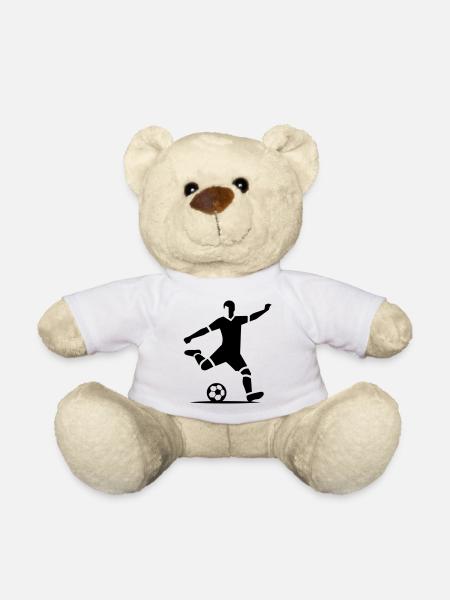 Soccer Player Icon Vector - Teddy Bear - white