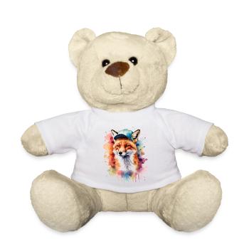 Casquette Fox Snapback Cool Animal Design Print - Nounours - blanc - Devant