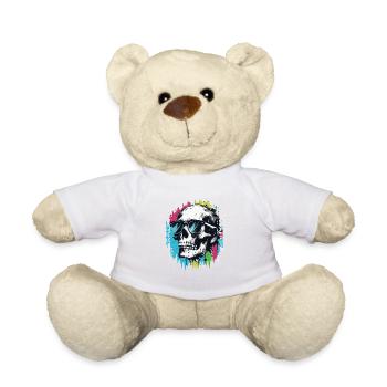Skull with sunglasses Skull with lots - Teddy Bear - white - Front