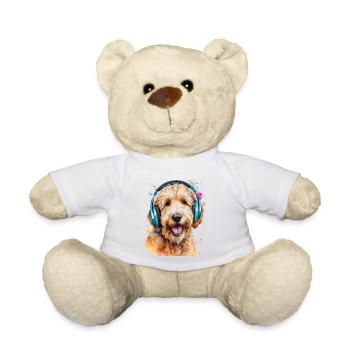 Goldendoodle Casque Chien Animal Design Imprimer - Nounours - blanc - Devant