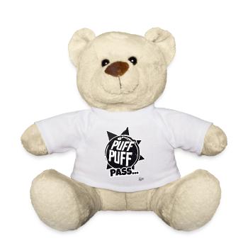 Puff Puff Pass: The Fun Joint Buddy - Teddy Bear - white - Front
