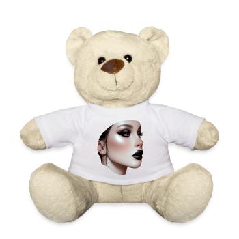 Face - Black Lip - Teddy Bear - white - Front