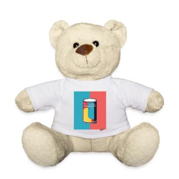 Du pop art et une boîte colorée - Nounours - blanc - Devant