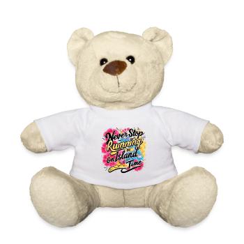 Never Stop Running On Island Time Design - Teddy Bear - white - Front