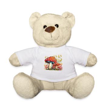Champignon sauvage et lune Pas de temps, je cherche - Nounours - blanc - Devant