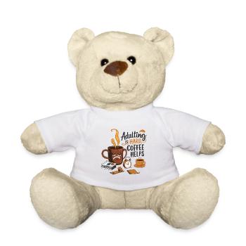 L’ÂGE ADULTE EST DIFFICILE, LE CAFÉ AIDE - Nounours - blanc - Devant