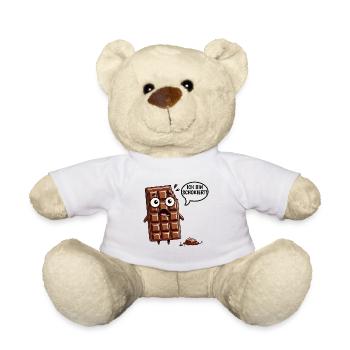 I'm Schokiert Funny German Chocolate - Teddy Bear - white - Front
