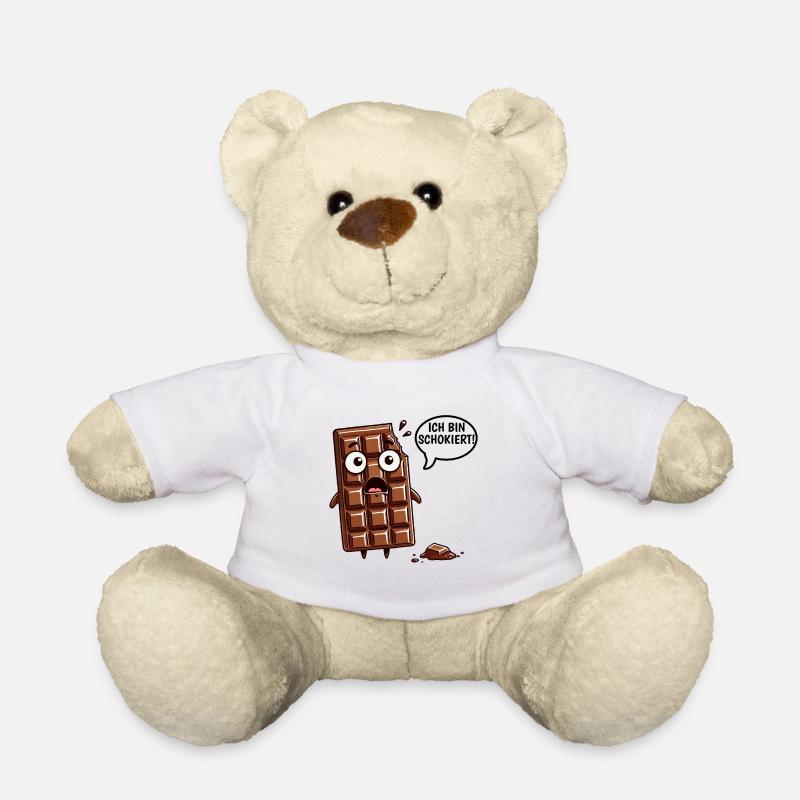 Ich Bin Schokiert Lustige Deutsche Schokolade - Teddy - Weiß