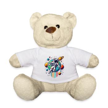 Astronautes rétro Space Planet Design - Nounours - blanc - Devant
