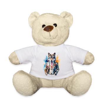Costume de loup Imprimé coloré de conception d’animaux - Nounours - blanc - Devant
