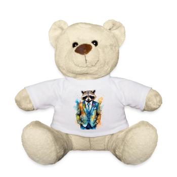 Costume de raton laveur Imprimé de conception d’animaux colorés - Nounours - blanc - Devant