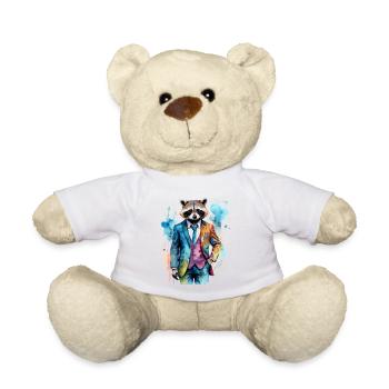 Costume de raton laveur Imprimé de conception d’animaux colorés - Nounours - blanc - Devant