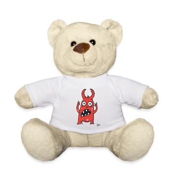 doux cri du petit monstre drôle - Nounours - blanc - Devant