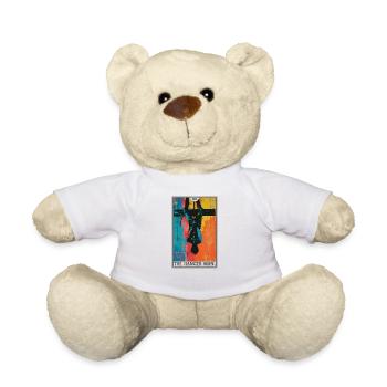Carte de tarot Carte de tarot Le pendu - Nounours - blanc - Devant