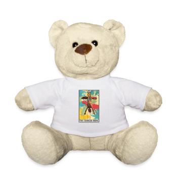 Carte de tarot Carte de tarot Le pendu - Nounours - blanc - Devant