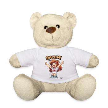 Dayum ! Drôle de fille de dessin animé japonais - Nounours - blanc - Devant