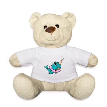 Narval On Unicorn Float Bouée de sauvetage Float Cool pun - Nounours - blanc - Devant